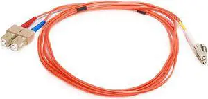 Monoprice Fiber Optic Cable - 2 Meter - Orange | LC to SC OM1, 62.5/125 Type, Multi Mode, Duplex