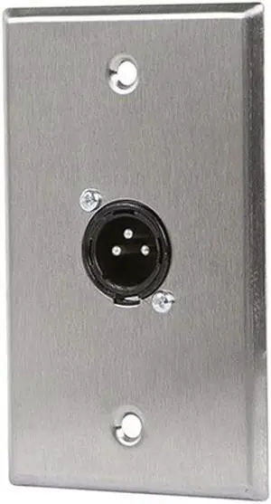 Monoprice 1-port 3-pin XLR Male Zinc Alloy Wall Plate