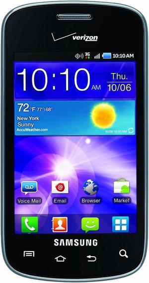 Samsung Illusion - Prepaid Smart Phone - Fast 3G Connectivity, 3.5" Screen, 2GB microSD, GPS Navigation, Platinum (Verizon)