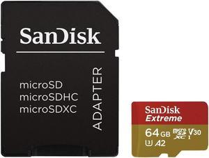 SanDisk Extreme 64GB microSDXC Flash Card Model SDSQXA2-064G-GN6AA