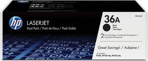 HP CB436AD 36A 2-pack Original LaserJet Toner Cartridges Black