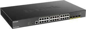 D-Link DGS 1250-28XMP - Switch - L3 Lite - smart - 24 x 10/100/1000 (PoE) + 4 x 10 Gigabit SFP+ - rack-mountable - PoE (