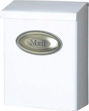 Mailbox 9-1/2In 4In 12-1/2In SOLAR GROUP Wall Mount DVKW0000 White 046462004163