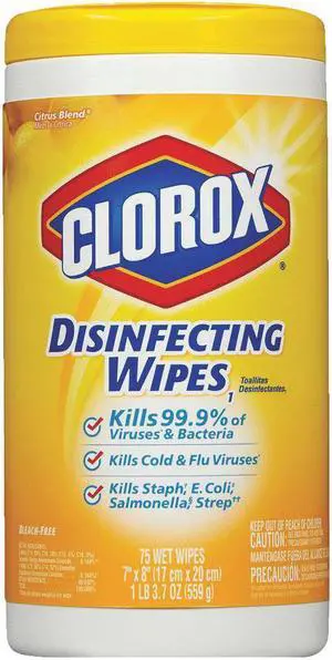 Disinfecting Wipes Lemon 75Ct Clorox Company Wipes 01628 044600016283