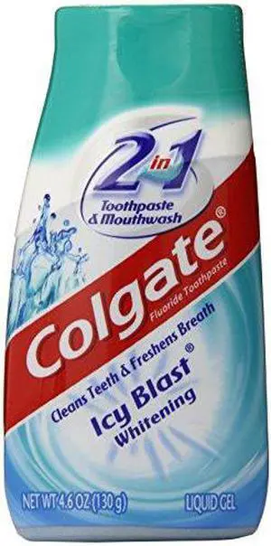 Colgate 2-in-1 Toothpaste and Mouthwash Icy Blast Whitening - 4.6 oz