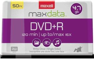 maxell 4.7GB DVD+R 50CT SPINDLE- Part # 639013