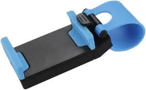 REIKO Universal Steering Wheel Phone Holder [4.5]", Black/Blue for Samsung Galaxy Note 4/3/2 S5/S4/S3/S2 Nokia Lumia 1020/928 Moto X 1st/2nd Gen LG Optimus