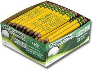 Ticonderoga Golf Pencils, Hb (#2), Black Lead, Yellow Barrel, 72/Box 13472