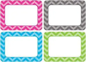 Teacher Created Resources TCR5526 Chevron Name Tags - Multi Pack