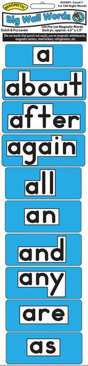 Magnetic Big Wall Words 1St 100