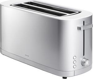 ZWILLING Enfinigy, 4-Slice Long Slot Toaster, Extra Wide 1.5" Slot for Bagels and Toast, Silver