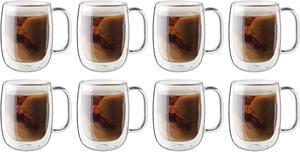 ZWILLING Sorrento Plus 8-pc Double-Wall Glass Coffee Mug Set