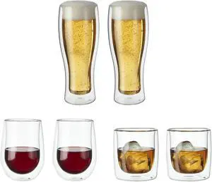 ZWILLING Sorrento 6-pc Double-Wall Entertaining Glassware Set