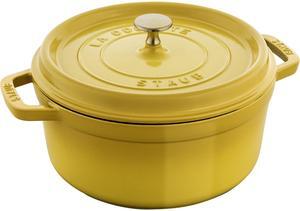 Staub Cast Iron 4-qt Round Dutch Oven - Citron
