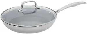 Henckels Clad H3 10-inch Stainless Steel Ceramic Nonstick Fry Pan with Lid