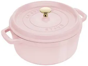 Staub Cast Iron 4-qt Round Dutch Oven - Peony Pink