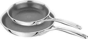 ZWILLING Peak 2-pc Stainless Steel Ceramic Nonstick Dual Performance Fry Pan Set