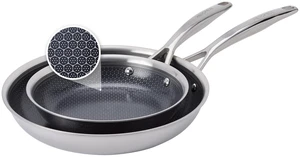 Henckels Paradigm Ceramic 2-pc Stainless Steel Dual Performance Fry Pan Set (8" & 10") Henckels Paradigm Ceramic 2-pc Stainless Steel Dual Performance Fry Pan Set (8" & 10")