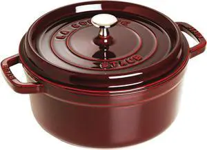 Staub Cast Iron 4-qt Round Cocotte - Grenadine