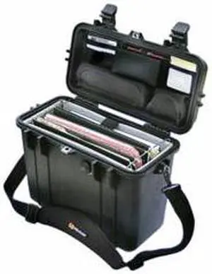 Pelican Products Top Load Case with Office Divider Set and Lid Organizer Black 1430-005-110