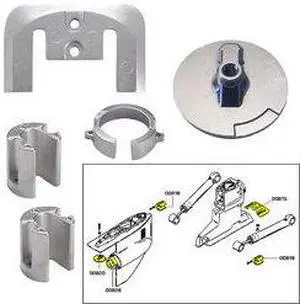 Tecnoseal Anode Kit w/Hardware - Mercury Bravo 1 - Aluminum