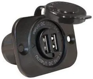 Blue Sea Dual USB Charger Socket - 2 USB Ports w/Watertight Cap
