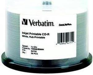 VERBATIM 94755 700MB 80-Minute 52x DataLifePlus CD-Rs, 50-ct Spindle