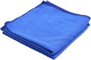 2pcs Blue Microfiber Cleaning Cloth Absorbent Car Washing Towel 30cm x 30cm