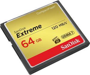 SanDisk Extreme 64GB 64G 120MB/s 800X UDMA 7 VPG-20 Compact Flash CF Memory Card