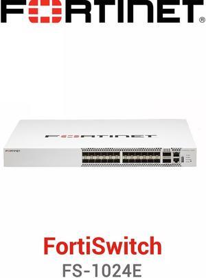 Fortinet FS-1024E FortiSwitch 1024E Ethernet Switch, 24x 10 Gigabit Ethernet Expansion Slot, 2x 100 Gigabit Ethernet Expansion Slot