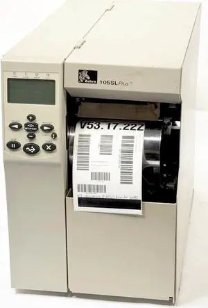 Zebra 105SL Plus 103-801-00200 Thermal Barcode Label Printer Parallel USB Network Rewinder 300dpi