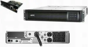 APC SMT2200R2X180 SMART-UPS 2200VA 1980W 120V 2U RACKMOUNT POWER BACKUP SMT2200RM2U WITH AP9630 -NEW BATTERIES