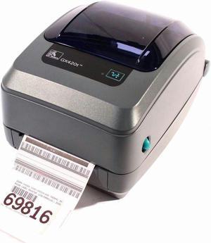 Zebra GX420T GX42-100410-000 Thermal Barcode Label Printer Network USB Serial 203DPI