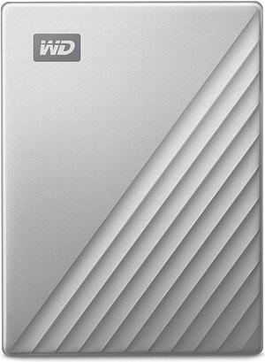 WD 5TB Silver My Passport Ultra Portable Storage External Hard Drive USB-C for Mac (WDBPMV0050BSL-WESN)