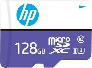 HP 128GB MX330 Class 10 U3 MicroSDXC Flash Memory Card, Read Speeds up to 100MB/S (P-SDU128U3100HPMX-GE)