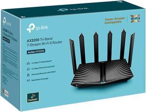 TP-Link BE9300 Tri-band WiFi 7 Router 6-Stream 9.2Gbps, Full 2.5G Ports USB  3.0, 6 Smart Internal Antennas, VPN Clients & Server, Easy Mesh