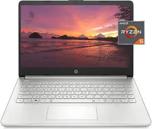 HP 14 Laptop, AMD Ryzen 5 5500U, 8 GB RAM, 256 GB SSD Storage, 14-inch Full HD Display, Windows 10 Home, Thin & Portable, Micro-Edge & Anti-Glare Screen, Long Battery Life (14-fq1021nr, 2021)