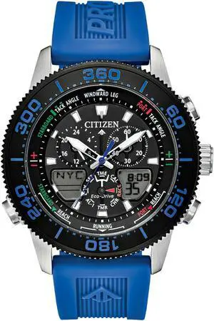 Citizen Men's Top of Water Stainless Steel Quartz Diving Watch with Rubber Strap, Orange, 22
 JR4068-01E