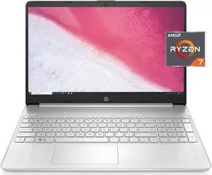 HP 15 Laptop, AMD Ryzen 7 3700U Processor, 8 GB RAM, 256 GB SSD, HD Display, Windows 10 Home (15-ef0022nr, Natural Silver) Notebook