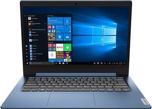 Lenovo IdeaPad 1 14 14.0" Laptop, 14.0" HD (1366 x 768) Display, Intel Celeron N4020 Processor, 4GB DDR4 RAM, 64 GB SSD Storage, Intel UHD Graphics 600, Win 10 in S Mode, 81VU0079US, Ice Blue
