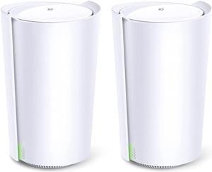 TP-Link Deco Tri-Band WiFi 6 Mesh System Deco X90(2-pack - Covers up to 6000 Sq.Ft, Replaces Routers and Extenders, AI-Driven and Smart Antennas, 2-Pack