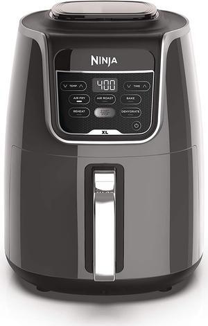 Ninja AF150AMZ Air Fryer XL that Air Fry's, Air Roast's , Bakes, Reheats, Dehydrates with 5.5 Quart Capacity, and a high gloss finish, grey
