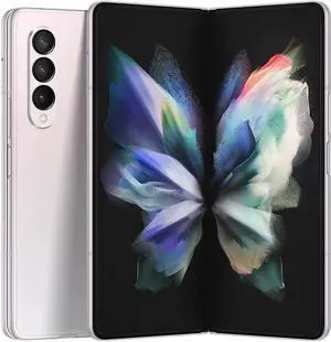 SAMSUNG Galaxy Z Fold 3 5G Factory Unlocked Android Cell Phone US Version Smartphone Tablet 2-in-1 Foldable Dual Screen Under Display Camera 256GB Storage, Phantom Silver