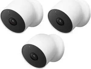 Google Nest Cam (Outdoor or Indoor, Battery) 3-Pack Security Surveillance Cameras NTL-CAM3PK-C
