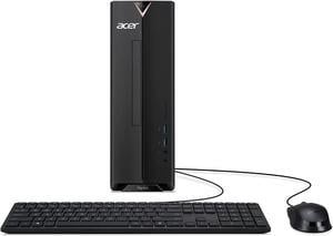 Acer Aspire XC-830-UA91 Desktop | Intel Celeron J4125 Quad-Core Processor (Up to 2.7GHz) | 8GB 2400MHz DDR4 | 256GB NVMe M.2 SSD | 8X DVD | Wi-Fi 5 | Bluetooth 4.2 LE | Windows 10 Home PC Computer