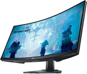 Dell Curved Gaming Monitor 34 Inch Curved Monitor with 144Hz Refresh Rate, WQHD (3440 x 1440) Display, Black - S3422DWG