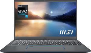 MSI Prestige 14 Evo Professional Laptop: 14" FHD Ultra-Thin Bezel Display, Intel Core i7-1195G7, Intel Iris Xe, 16GB RAM, 512GB NVMe SSD, Thunderbolt 4, Win10 Home, Intel Evo, Carbon Gray (A11MO-052)