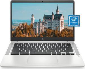 HP Chromebook 14a-na0024nr 14" HD Laptop Intel Celeron N4120 1.10GHz up to 2.60GHz, 4-cores Intel UHD Graphics 600 4GB LPDDR4-2400 RAM 32GB eMMC Chrome OS - 4M111UA