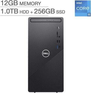 Dell Inspiron Desktop - 11th Gen Intel Core i5-11400 - Windows 11 i3891-5859BLK-PUS 12GB RAM 1TB HDD + 256GB SSD Computer PC