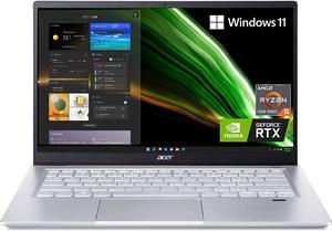 Acer Swift X Creator Laptop  14 Full HD 100 sRGB  AMD Ryzen 5 5600U  NVIDIA RTX 3050 Laptop GPU  8GB LPDDR4X  512GB NVMe SSD  WiFi 6  Backlit Keyboard  Windows 11 Home SFX1441GR7YT